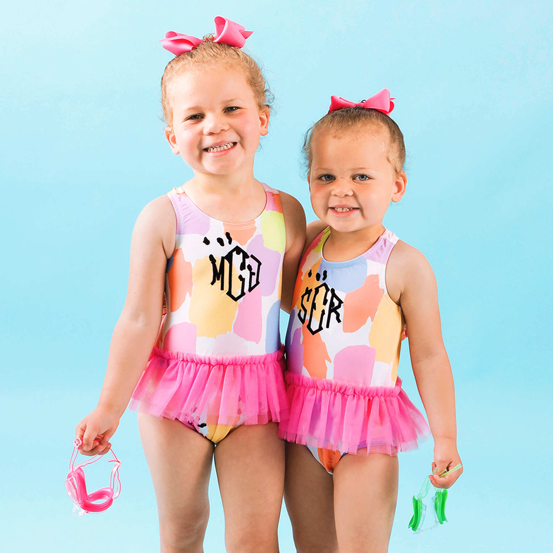 Marleylilly Kids Personalized Toddler Tutu Swimsuit