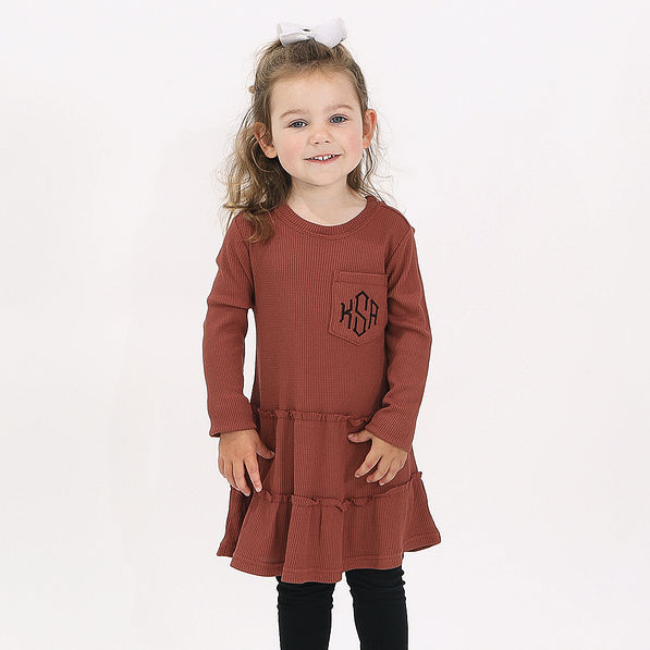 Personalized Waffle Dress Marleylilly Kids