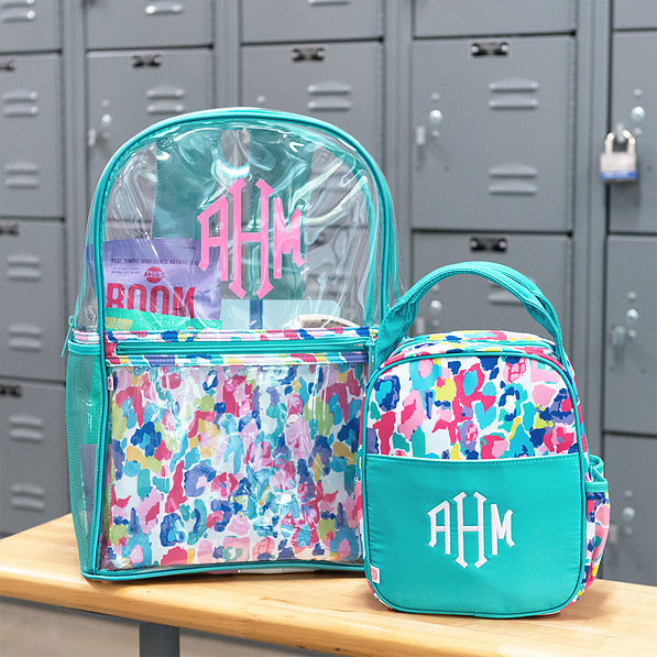 Monogrammed Clear Backpack