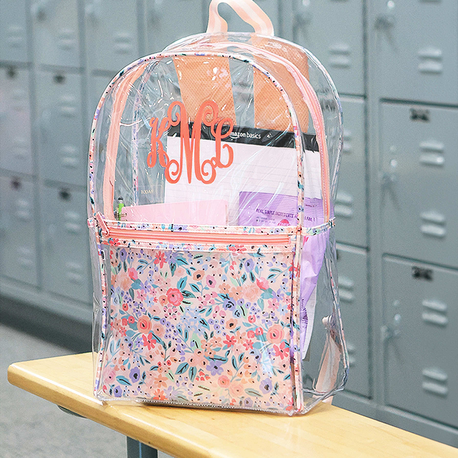 Personalized Clear Backpack Bag Marleylilly Kids