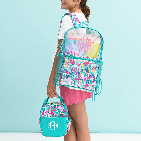 Monogrammed Clear Backpack