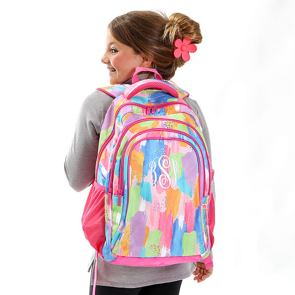 Girls monogrammed shop backpacks