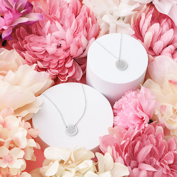 silver kids disc necklace with delicate disc necklace