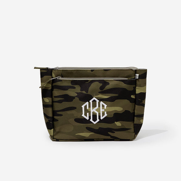 Monogrammed Kids Essentials Pouch in Camo
