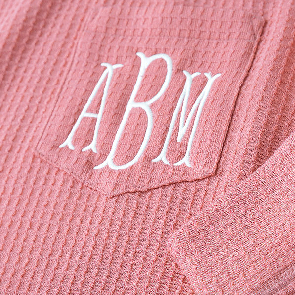 Monogrammed Kids Waffle Shirt