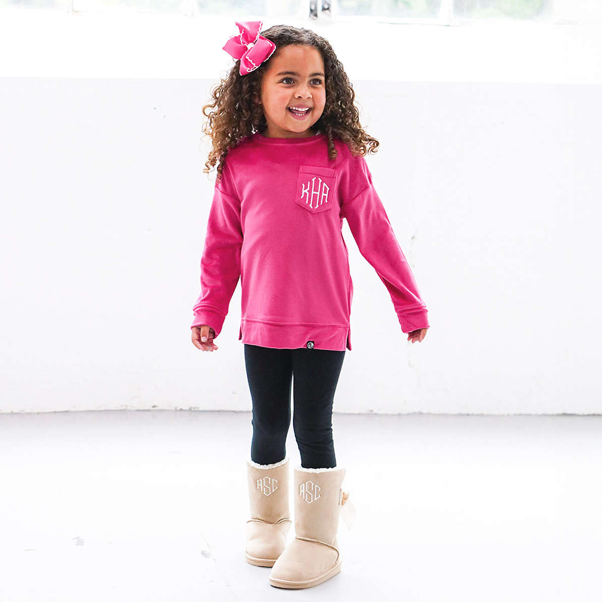 Lil Legs Girls Sweatshirt - Berry Speckle main image 1