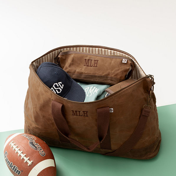 Personalized Kids Waxed Canvas Weekender