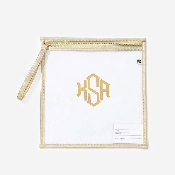 Monogrammed Kids Clear Extra Clothes Bag