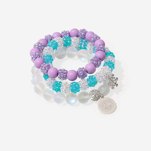 monogrammed girls snowflake bracelets
