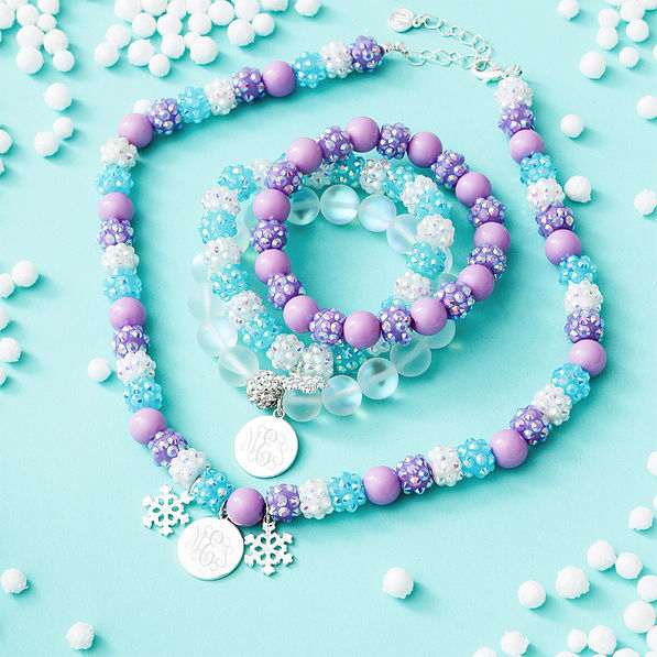 snowflake necklace with bracelet
