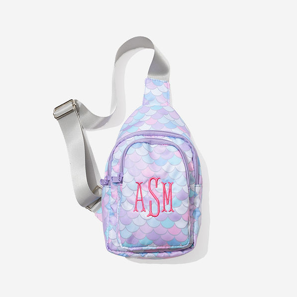 Personalized Kids Sling Backpack in Mermaid