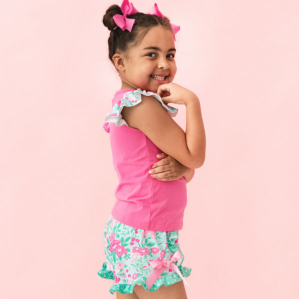 side of personalized girls monogrammed ruffle set