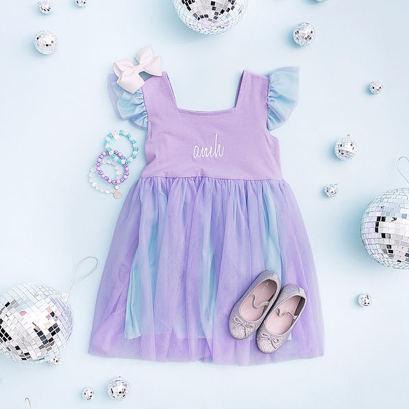girls monogrammed twirl dress outfit