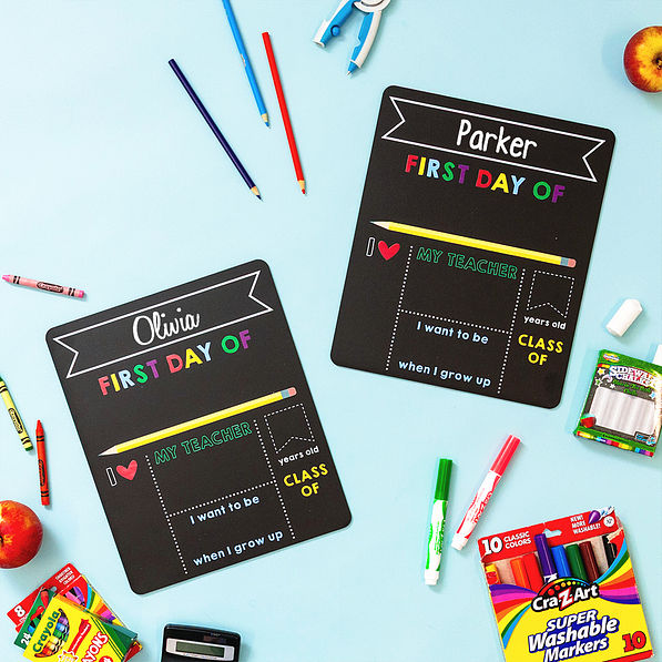 Personalized Back to School Chalkboard