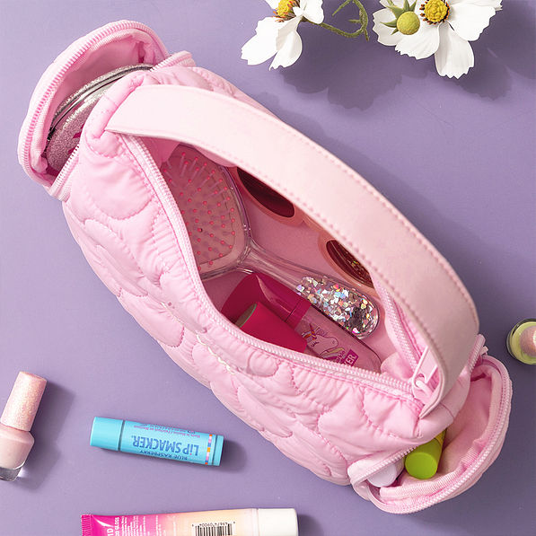 pink girls shoulder bag inside shot