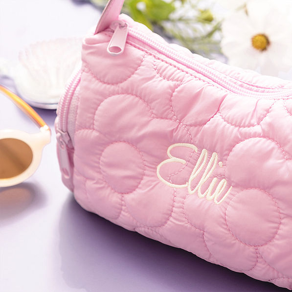 pink girls shoulder bag up close