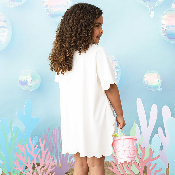 girls scalloped cover up back view