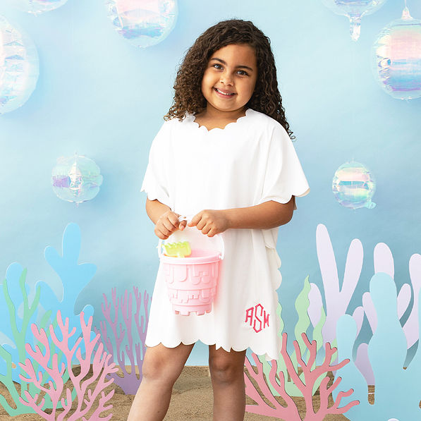 girls scalloped cover up on aubri
