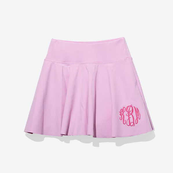 Monogrammed Girls Twirl Skort in Light Pink