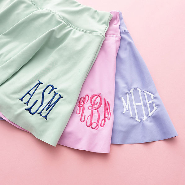 girls twirl skort - up close