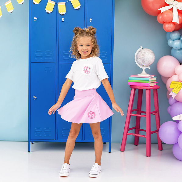 light pink girls twirl skort on jaxy