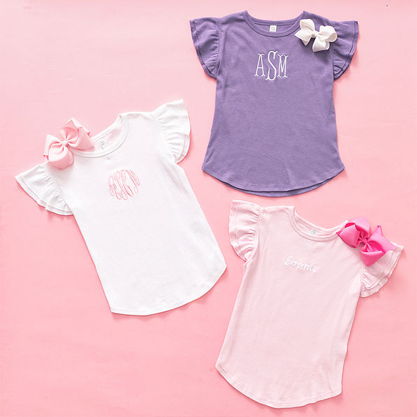 trio toddler flutter sleeve top