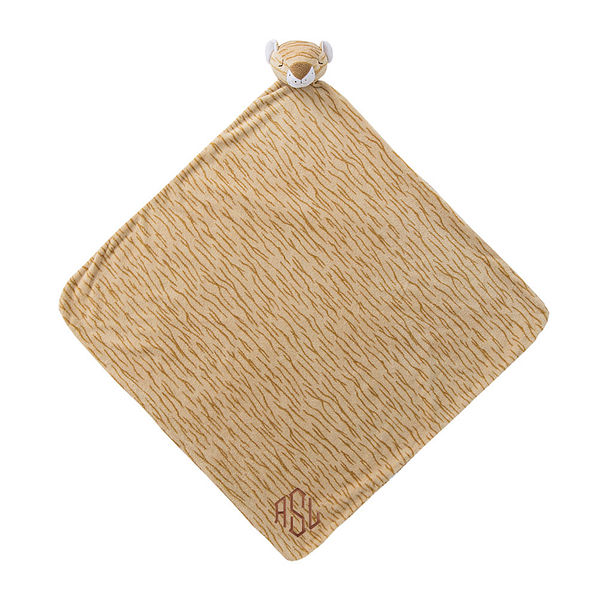 tiger monogrammed baby nap blanket