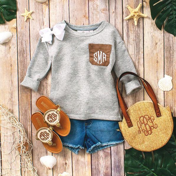 kids preppy patch tunic