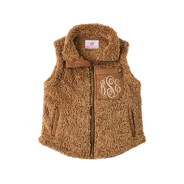 Monogrammed Kids Sherpa Vest