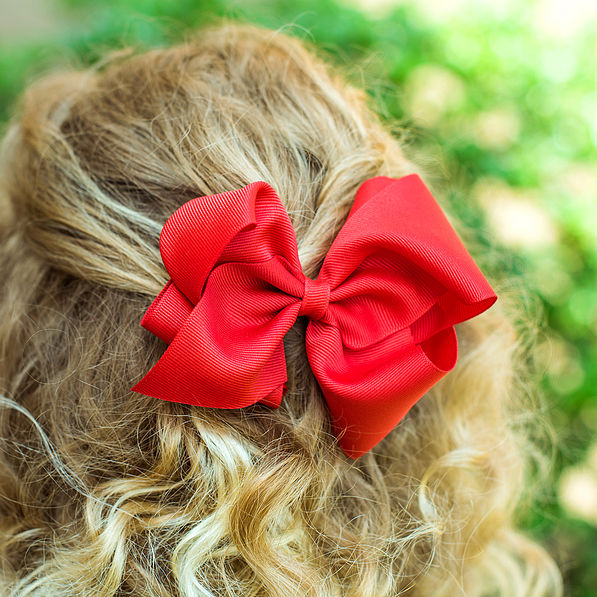 cute girls clip in hair bow