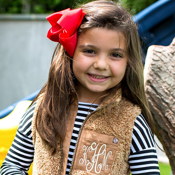 cute girls clip in hair bow