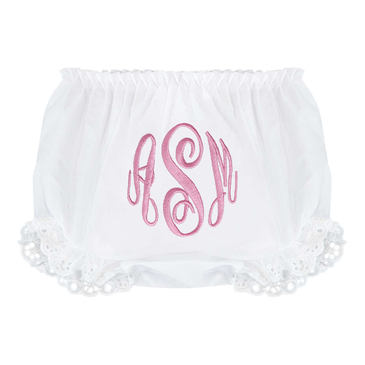 Personalized White Infant Bloomers