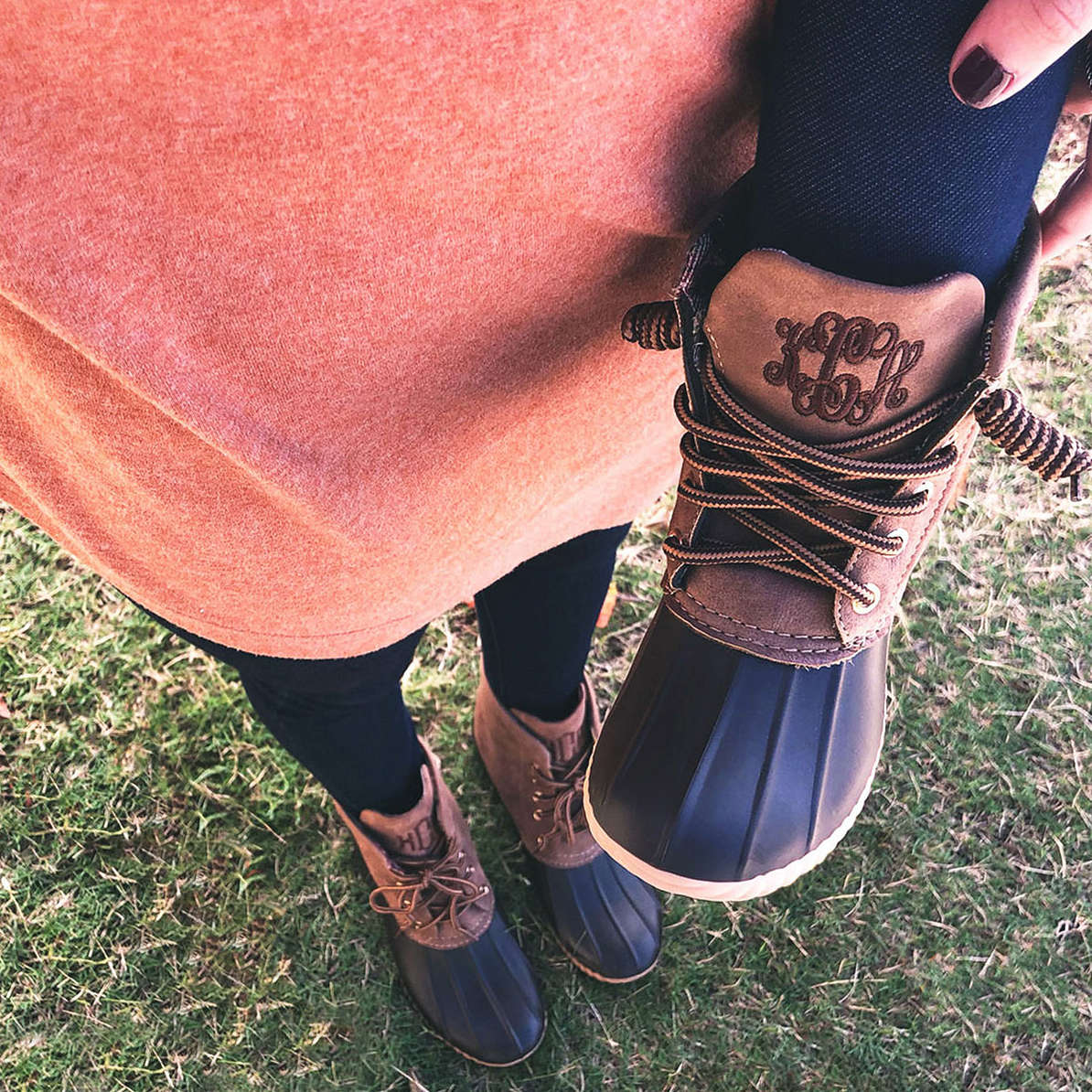 Monogrammed Toddler Duck Boots - Marleylilly Kids