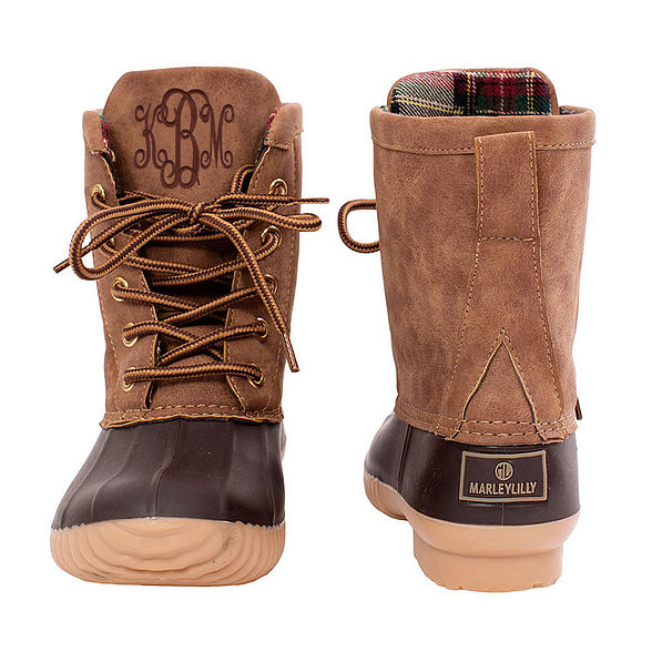 Monogrammed Youth Duck Boots