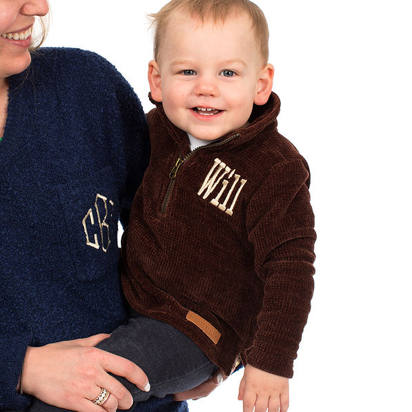 cute toddler corded pullover tunic in brown