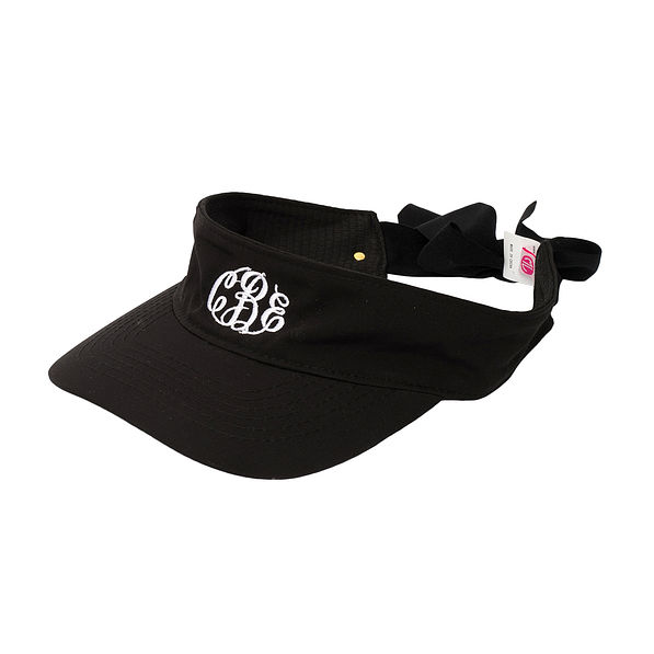 Monogrammed Kids Visor - Black