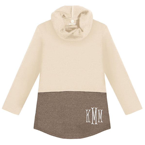 ivory colorblock youth tunic
