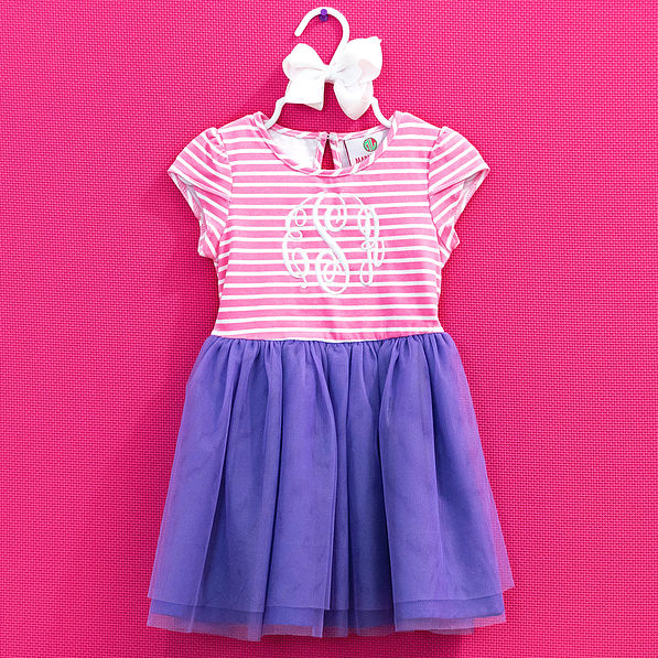 cute girl's dress with tule skirt