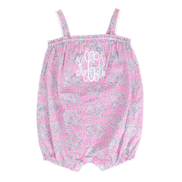 Baby Girl Knitted Romper with Bobbles / Pom Pom - Dusty Pink