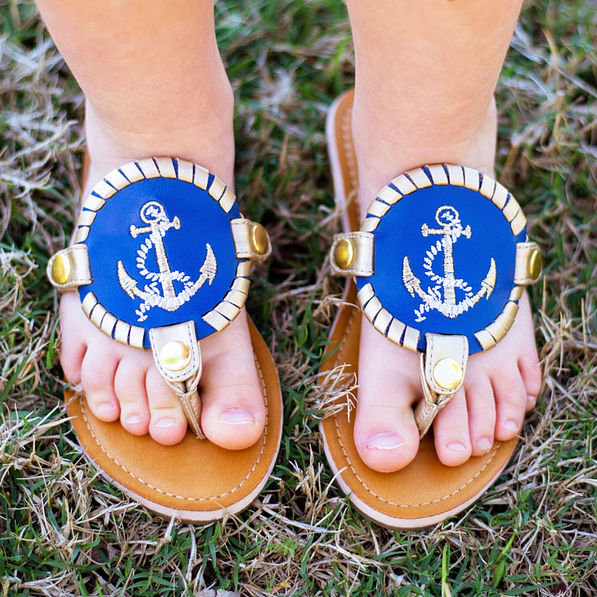 kids blue anchor sandal discs