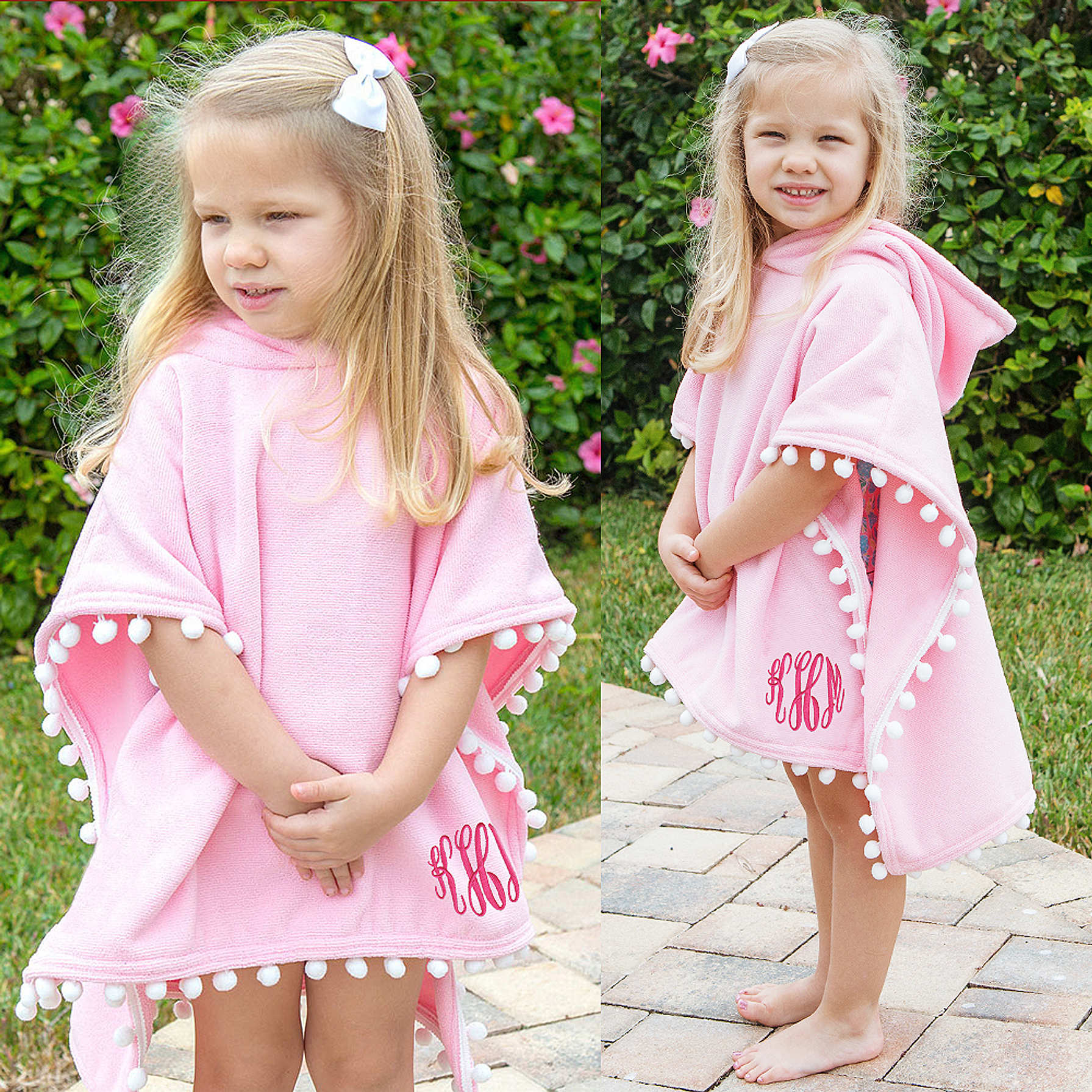 Monogrammed Toddler Hooded Towel Poncho