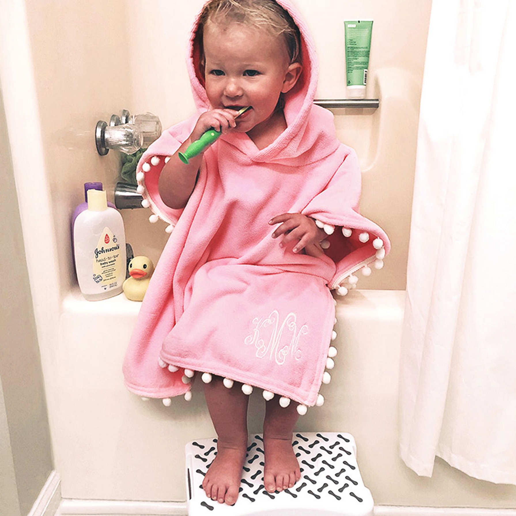 Monogrammed Toddler Hooded Towel Poncho