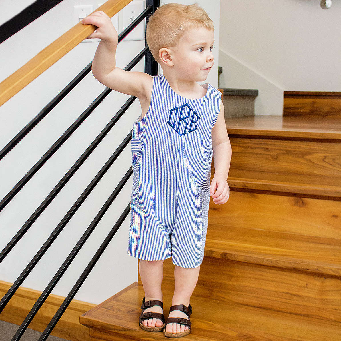 Bailey Boys Baby / Toddler Pinwale Jon Jon - Light Blue main image 1