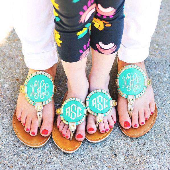 mint mom and me sandals