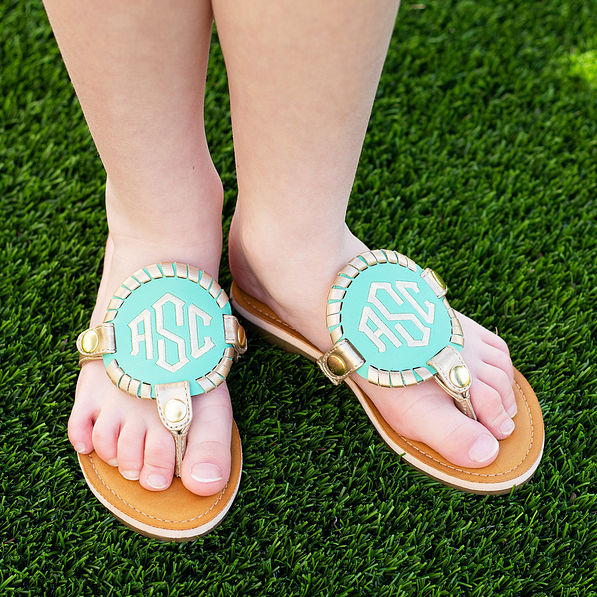 extra mint disc for kids embroidered sandals
