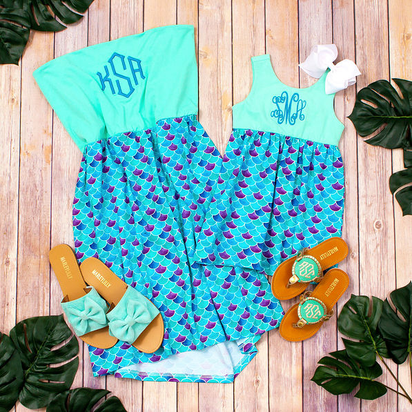 Personalized Girl's Mermaid Cover Up - Marleylilly Kids