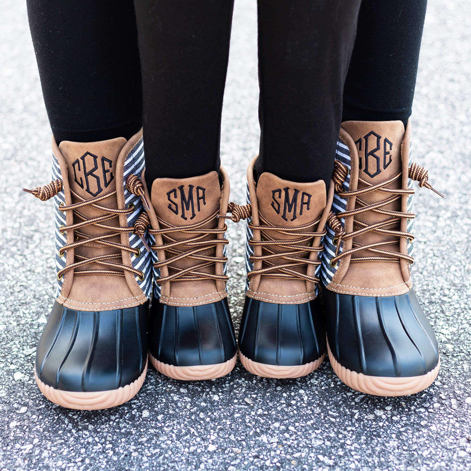 Kids Personalized Striped Duck Boots Marleylilly Kids