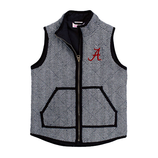 alabama kids herringbone vest