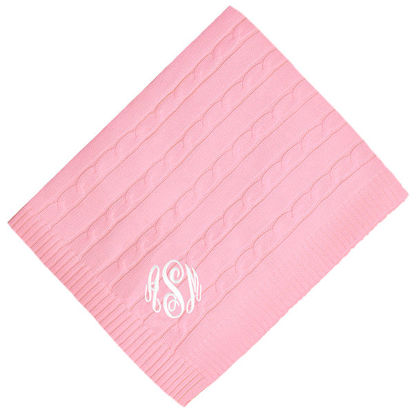 pink personalized baby blanket
