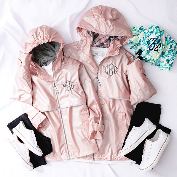 rose gold mom and me new england rain jackets